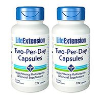 Life Extension Two Per Day bundled with Super Omega-3 EPA/DHA with Sesame Lignans & Olive Extract and Super Ubiquinol CoQ10 with Enhanced Mitochondrial Support™