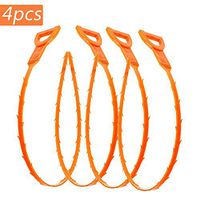Hair Drain Clog Remover Drain Snake Cleaner Tool 20 inch,4 Packs