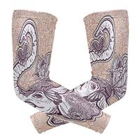 WXLIFE Floral Ethnic Animal Elephant Sun Uv Protection Sport Arm Sleeves for Men Women Kids Running Basketball Cycling Arm Warmer Sleeves 1 Pair