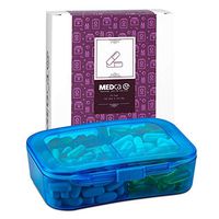 Vitamin Organizer - Travel Pill Organizer Box & 6 Compartment Daily Medicine Case Container for Organizing Your Pills, Medications, Supplements, Vitamins and Fish Oils for Every Day Use by MEDca