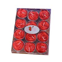 MoGist Valentine's Day Exquisite PVC Boxed Roses Romantic Tea Wax Custom Handmade Rose Flower Candles (Red)