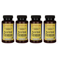 Swanson Niacin-Bound Chromium 200 mcg 120 Capsules (4 Pack)