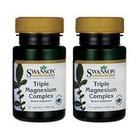Swanson Triple Magnesium Complex 400 Milligrams 30 Capsules (2 Pack)