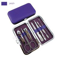 SGirl Nail Care Personal Manicure & Pedicure Set, Travel & Grooming Kit Tool Set (Purple)