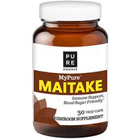 MyPure Maitake Mushroom Extract Supplement by Pure Essence – 100% from Fruiting Bodies to Support The Immune System, Combat Stress, Build Energy - 30 Caps