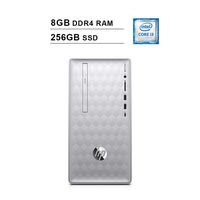 HP 2019 Pavilion 590 Desktop (Intel Quad Core i3-8100 3.6 GHz, 8GB RAM, 256GB SSD, Intel UHD Graphics 630, Bluetooth, HDMI, DVD, Windows 10 Home) (Renewed)