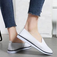 Neartime Women Shoes, 2018 Fashion Flats Leather Shoes Shallow Slip On Leisure Lazy Comfortable Sandals