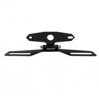 Ecosin Fashion Motorcycle Adjustable Folding License Plate Holder Tail Rear Light Bracket Mount