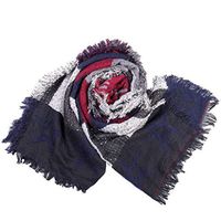 Theoylos Womens Scarf Star Print Soft Long Shawl Ladies Fashion Plaid Scarves Blanket Lightweight Warm Scarf Navy