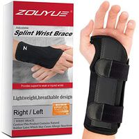 Carpal Tunnel Wrist Brace, Night Sleep Wrist Support for Right Hand, Removable Metal Wrist Splint, Hand Brace for Men, Women, Wrist Tendonitis, Sports Injuries Pain Relief- M