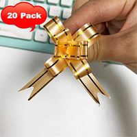 AILEENA 10 Colors Deco Gift Bows (20 Pack, 2'' Wide, Champagne) Pull Bows Gift Wrapping for Christmas Party Wedding Birthday Presents Classroom Office Decoration