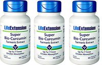 Life Extension Super Bio-Curcumin 400mg, 60 Vegetarian Capsules - 3-Pak
