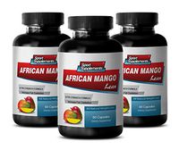 Digestive Support Pills - African Mango Extract with Green Tea, Resveratrol, Kelp, Grapefruit 1200 Mg - Irvingia gabonensis Pure - 3 Bottles 180 Capsules