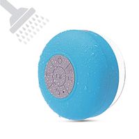 BONBON Bluetooth Shower Speaker Waterproof Water Resistant Handsfree Portable Wireless Shower Speaker, Build-in Microphone, Solid Suction Cup, 4 hrs Play Time, Blue