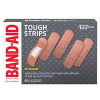 Band-Aid Brand Tough Strips Adhesive Bandage for Minor Cuts & Scrapes, All One Size, 60 ct