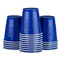 JAM PAPER Plastic Party Cups - 12 oz - Blue - 20 Glasses/Pack
