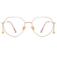 Slocyclub Blue Light Blocking Glasses for Women Polygonal Metal Frame Anti Fatigue Computer Gaming Eyeglasses