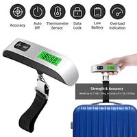 Digital Hanging Luggage Scale, Portable Handheld Multi-Function Luggage Baggage Scale with Temperature Sensor - Max Weight 50KG