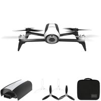 Parrot Bebop 2 Quadcopter Drone with HD 14MP Flight Camera (White) All Inclusive Pack Includes Drone, Extra Battery, and Parrot Hard Side Case