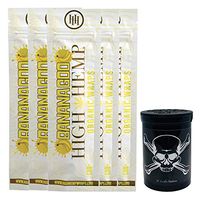 Herb Airtight Container Fresh Kettle with Organic Banana Goo Hemp Wraps Vegan Non-GMO 5 Count DC Crafts Nation - Jolly Roger