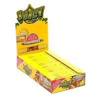 24 Packs (1 box) Juicy Jay's 1.25" Pure Hemp Rolling Papers - (Pineapple)