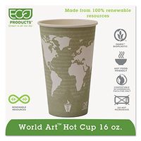 ECOEPBHC16WA - World Art Renewable Compostable Hot Cups