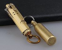 WWI WWII Vintage Brass/Copper Trench lighter and Solid Brass fuel bottle