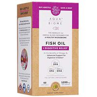 Aqua Biome by Enzymedica, Fish Oil + Digestive Relief, Complete Omega 3 Supplement, Gluten Free and Non-GMO, 60 softgels (30 servings)