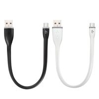 BigBlue 2 Pack 0.8ft Silicon Micro USB Cable, Flexible Mini Charging Lead Sync Data Cord for Android Samsung, HTC, Sony, Nexus, LG, HuaWei and More