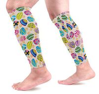 AHOMY Calf Compression Sleeves Colorful Mushroom Leg Compression Socks for Runners, Calf Guard Great for Running, Cycling