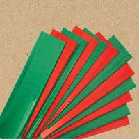 24 Red & Green Christmas Tissue Paper (Solid Colors)