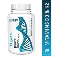 Myotropic Innovations D3/K2 - Vitamin Supplement, Skeletal & Immune System Support - Vegetarian, Gluten-Free, Kosher - 90 Chewable Lozenges, 90 Servings - Natural Apricot Flavor