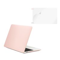 TOP CASE MacBook Pro 13 inch Case 2019 2018 2017 2016 Release A2159 A1989 A1706 A1708, Classic Series Rubberized Hard Case, Screen Protector Compatible MacBook Pro 13" W/WO Touch Bar - Rose Quartz