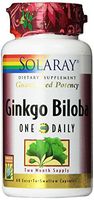 Solaray One Daily Ginkgo Biloba Supplement, 120mg, 60 Count