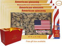 DABC OAK LAND 4OZ*4=453gm/4 Boxes Hand-Selected American Wisconsin Farmed Ginseng Root | 美国西洋参 花旗参 礼盒装 |Cultivated American Wisconsin Ginseng 133# Box