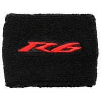 Yamaha R6 Black/Red Brake Reservoir Cover by MotoSocks Fits YZF-R6, R6