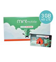 $15/Month Mint Mobile Wireless Plan | 3GB of 4G LTE Data + Unlimited Talk & Text for 3 Months (3-in-1 GSM SIM Card)