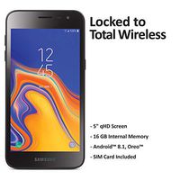 Total Wireless Samsung Galaxy J2 4G LTE Prepaid Smartphone (Locked) - Black - 16GB - Sim Card Included - CDMA