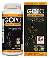 Rosehip Joint Supplement by GOPO (200 Capsules): Rose Hips Joint Support - Patented Formula w/Vitamin C, Non-GMO, Vegan - Clinically Proven for Natural Joint Health & Joint Care