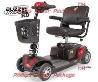 Golden Technologies - Buzzaround XLHD - Travel Scooter - 4-wheel - Red