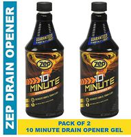 Zep 10 Minute Hair Clog Drain Opener 32 ounce ZUHCR32-(Pack of 2) Fast Acting and Safe For All Pipes