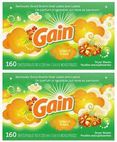 Gain Dryer Sheets, Island Fresh, 160 Count, 2-Pack
