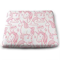 Seat Cushion for Office Chair, Red Unicorn Home Office Decoration Square Seat Cushion Seat Chair Pad for Truck Driver,Kitchen Chairs,Car,Office
