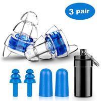 Noise Cancelling Ear Plugs - Reusable Silicone Earplugs Kit for Concert Sleeping Shooting Swimming Working(3 Pairs)