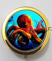 BlackKey Animal Octopus 3-Compartment Decorative Pocket Gift Box Case Organizer for Pill, Color 2 -1245