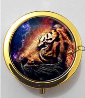 BlackKey Tiger Roar 3-Compartment Decorative Pocket Gift Box Case Organizer for Pill, Color 2-179