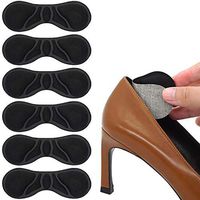 Beautulip Heel Liner Insert for Shoes Too Big 3D Anti Slip Heel Grips for Women and Men(Black)