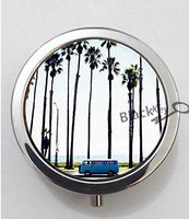 BlackKey City California Camper Bus Scenery Landscape 3-Compartment Decorative Pocket Gift Box Case Organizer for Pill, Color 1 -203