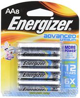 Energizer Advanced Lithium Batteries, AA Size, 8 Count