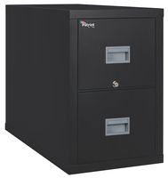 FireKing Patriot 2P2131-CBL One-Hour Fireproof Vertical Filing Cabinet, 2 Drawers, Deep Legal, 21" W x 31" D, Black, Made in USA